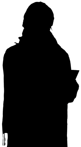 woman silhouette using smartphone on transparent background - Download Free Stock Videos Pikwizard.com
