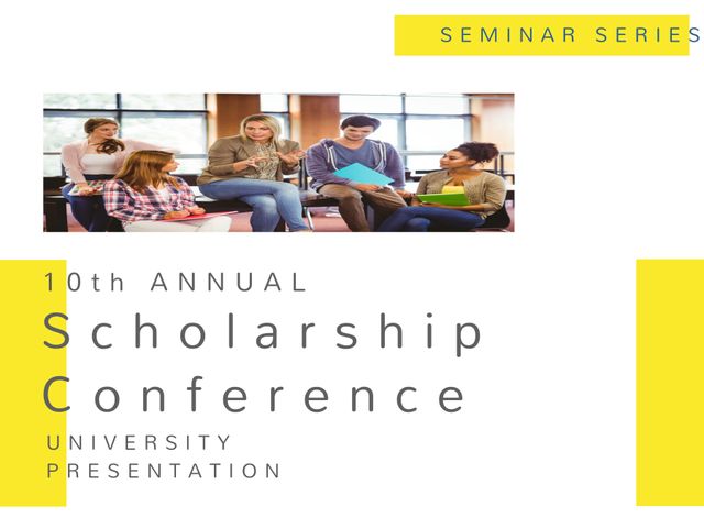 University Students Collaborating at Annual Scholarship Conference - Download Free Stock Templates Pikwizard.com