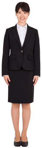 Transparent Image of Calm Businesswoman in Professional Attire