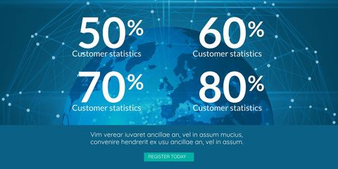 global business customer growth statistics and analysis - Download Free Stock Templates Pikwizard.com