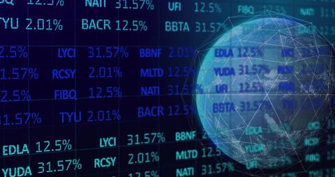 Global Business Digital Data Interface with Earth Visualization - Download Free Stock Images Pikwizard.com