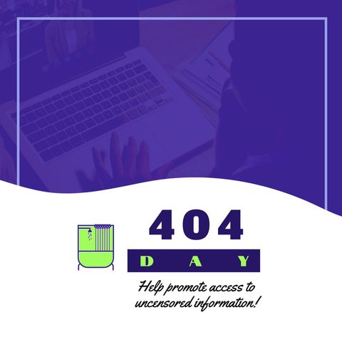 404 day awareness advocating uncensored information online - Download Free Stock Templates Pikwizard.com