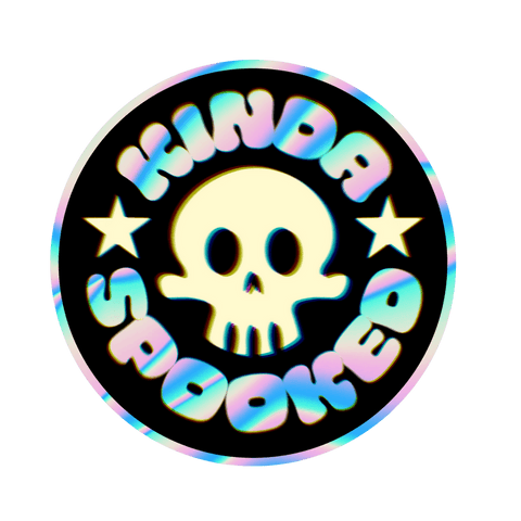 Psychedelic Skull Badge with Iridescent Border on Transparent Background - Download Free Stock Videos Pikwizard.com