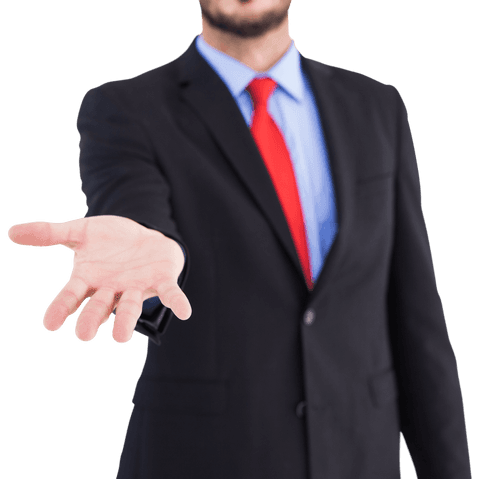 transparent businessman extending hand for partnership - Download Free Stock Videos Pikwizard.com