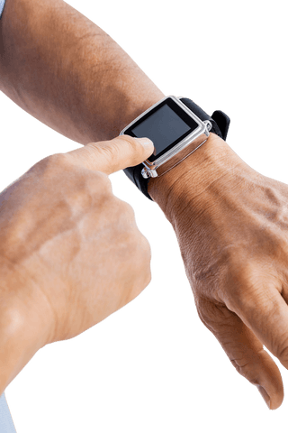 hands operating transparent smart watch device - Download Free Stock Videos Pikwizard.com