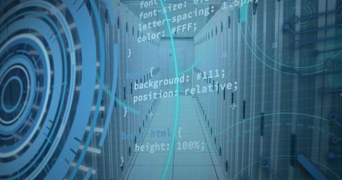 Futuristic Virtual Data Stream in High-Tech Corridor - Download Free Stock Images Pikwizard.com