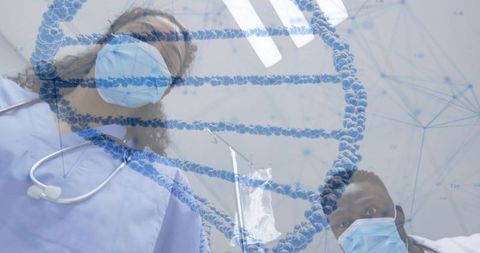 Examining patient genomics with masked clinicians and dna overlay in modern hospital lab