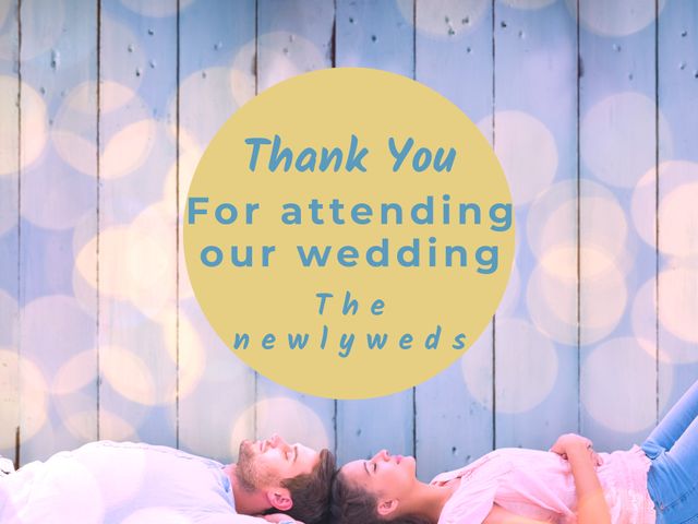 Newlywed Gratitude Thank You Design with Dreamy Backdrop - Download Free Stock Templates Pikwizard.com