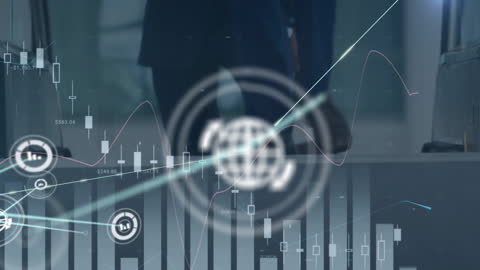 Digital Connections Overlaying Corporate Interaction Scene