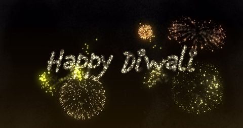 Happy Diwali Greeting with Fireworks Display - Download Free Stock Images Pikwizard.com