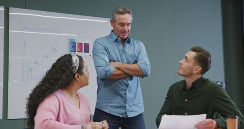 Dynamic Team Meeting in Modern Office Setting - Download Free Stock Images Pikwizard.com