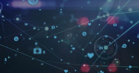 Network of Medical Icons with Night Cityscape - Download Free Stock Images Pikwizard.com