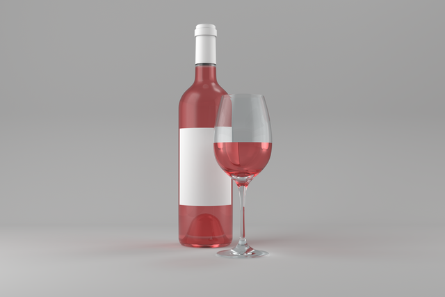 Transparent Background Bottle and Glass of Red Wine for Drink Concept - Download Free Stock Videos Pikwizard.com