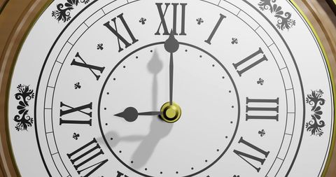Close-up of Vintage Clock Face with Roman Numerals - Download Free Stock Images Pikwizard.com