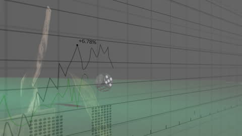 Financial Growth Animation with Digital Chart Overlay