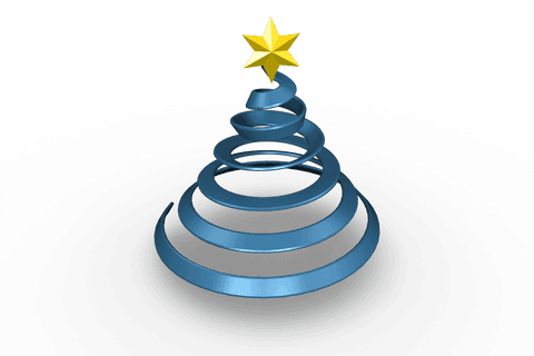 transparent spiral christmas tree illustration with star - Download Free Stock Videos Pikwizard.com