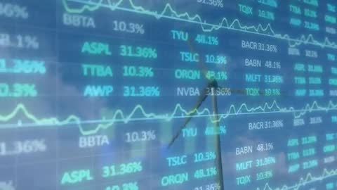 Wind Turbine Merging with Digital Financial Data Display