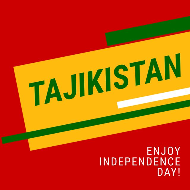 Tajikistan Independence Day Celebration Design with Vibrant Colors - Download Free Stock Templates Pikwizard.com