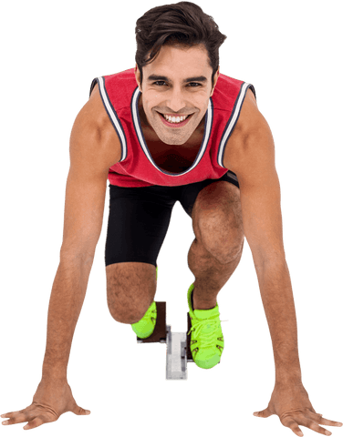 determined athlete preparing to sprint transparent background - Download Free Stock Videos Pikwizard.com