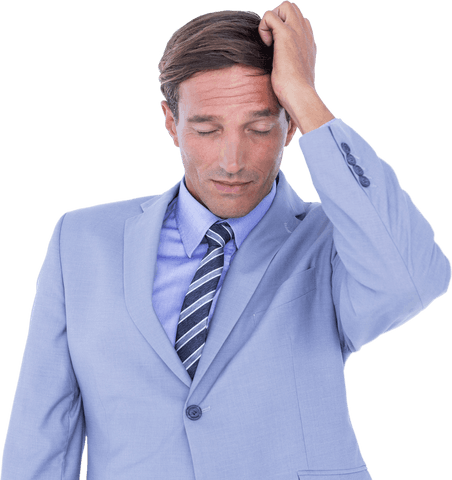 Transparent Businessman Experiencing Stress and Headache - Download Free Stock Videos Pikwizard.com