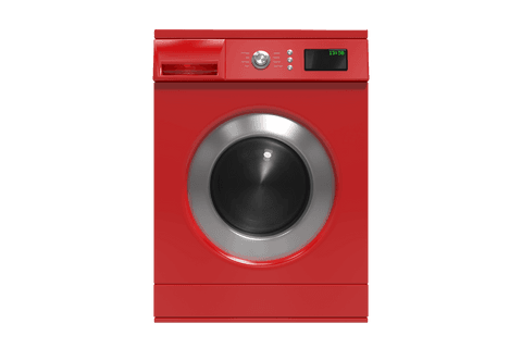 red transparent washing machine illustration for modern design - Download Free Stock Videos Pikwizard.com
