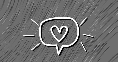 Social Media Heart Icon on Gray Background Symbolizing Connection