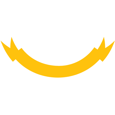 Yellow Ribbon with Arrow Points Husky Shape on Transparent Background - Download Free Stock Videos Pikwizard.com