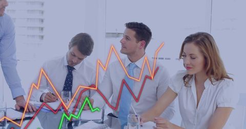 Business Team Analyzing Financial Market Trends - Download Free Stock Images Pikwizard.com