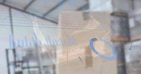 Overlay of Warehouse and Financial Data Concepts - Download Free Stock Images Pikwizard.com