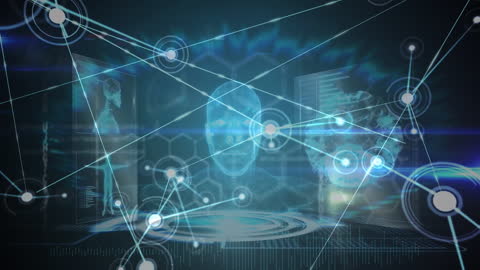 Futuristic Data and Network Connection Background