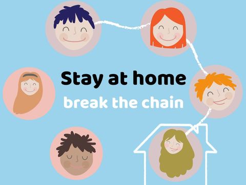 Stay at Home Campaign to Break Infection Chain - Download Free Stock Templates Pikwizard.com