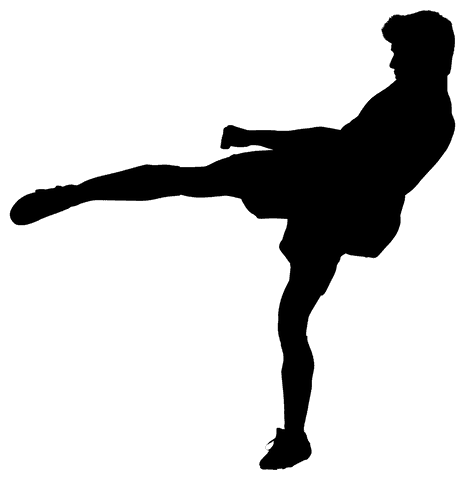 Silhouette of a male football player on transparent background vector