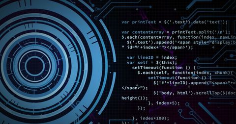 Futuristic Interface of Data Processing with Circuit Board Elements - Download Free Stock Images Pikwizard.com
