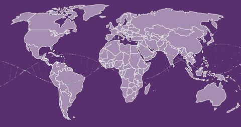 Digital DNA Strand Over World Map Illustrating Global Science - Download Free Stock Images Pikwizard.com