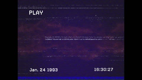 Vintage VHS Tape Playback with Static Interference