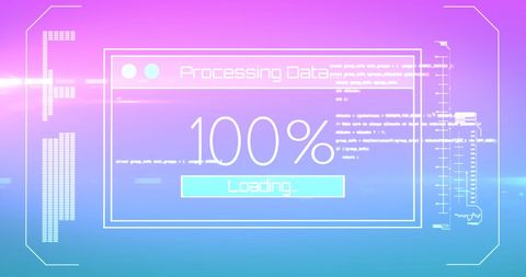 Digital Interface Loading Screen on Gradient Background - Download Free Stock Images Pikwizard.com