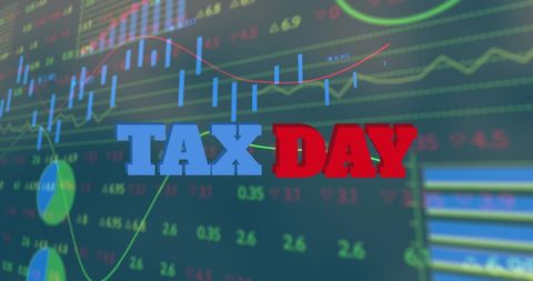Tax Day Financial Graph Background Emphasizing Deadlines - Download Free Stock Images Pikwizard.com