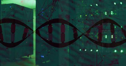 Futuristic DNA Data Processing with Technological Interface - Download Free Stock Images Pikwizard.com