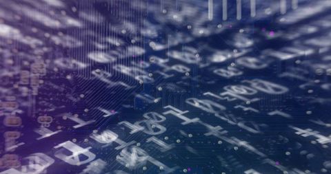 Abstract Digital Binary Code and Circuit Connections - Download Free Stock Images Pikwizard.com