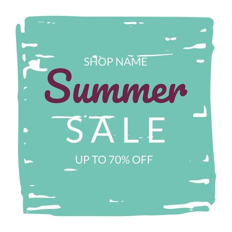 Vibrant summer sale promotion with up to 70% discount