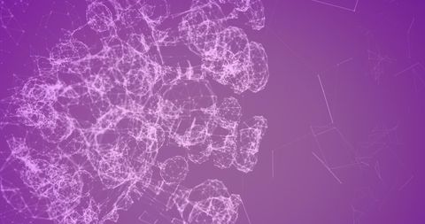 3D DNA Strand Spinning with Plexus Network on Purple Background - Download Free Stock Images Pikwizard.com
