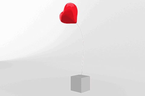heart shaped balloon on cube base with transparent background - Download Free Stock Videos Pikwizard.com