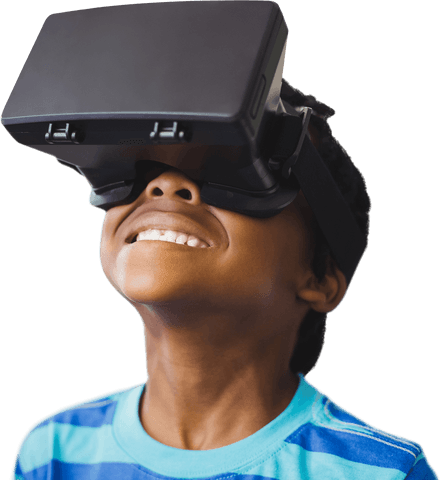 African American Boy Experiencing Virtual Reality Transparently - Download Free Stock Videos Pikwizard.com