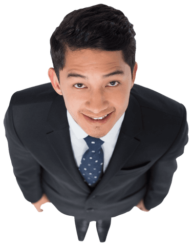 Happy Asian Businessman Stands Confidently on Transparent Background - Download Free Stock Videos Pikwizard.com