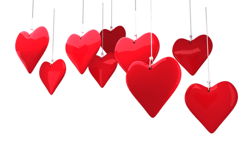 red 3d hearts hanging on transparent background for valentine's day - Download Free Stock Videos Pikwizard.com