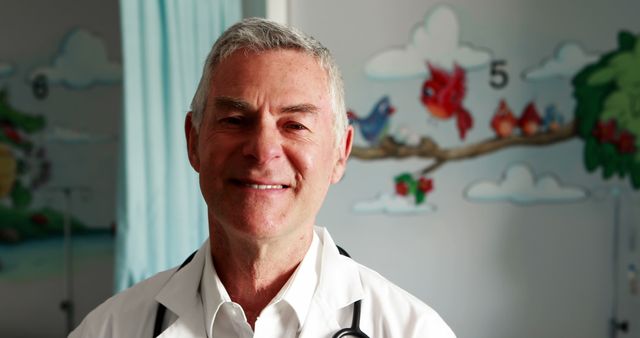 Smiling Senior Male Doctor in Pediatric Hospital Room - Download Free Stock Images Pikwizard.com