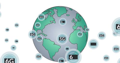 Concept of Global 6G Technology Advancements Surrounding Planet - Download Free Stock Images Pikwizard.com