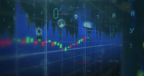 Abstract Data Forecasting and Financial Analysis Concept
