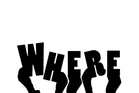 Transparent vector illustration of hands asking where