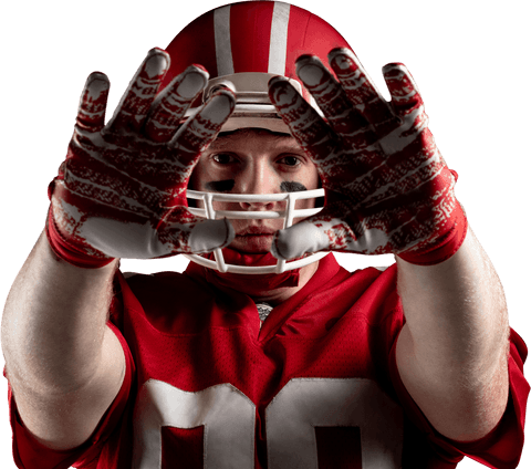 transparent young american football player in helmet forward gesture - Download Free Stock Videos Pikwizard.com